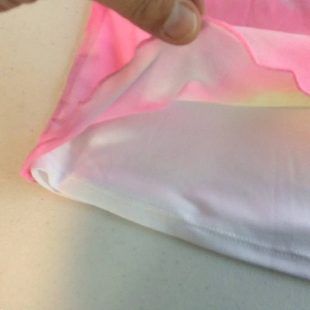 Justice tie-dye mesh shirt with built-in undershirt. XL 14–16.